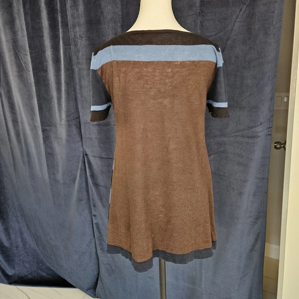 Louis Vuitton Blue and Black Striped Top